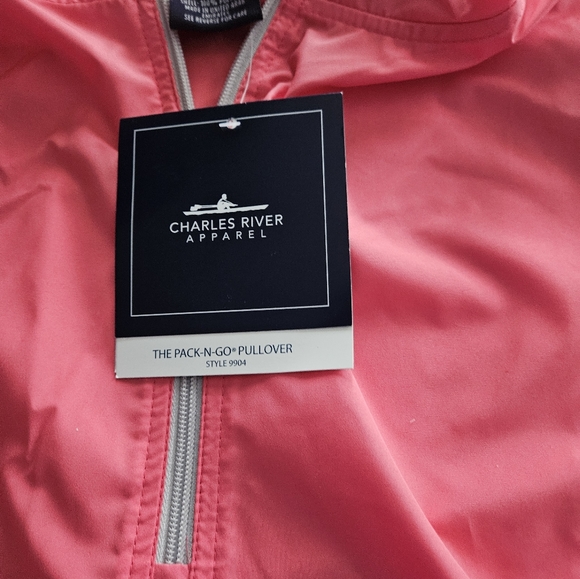 CHARLES RIVER PACK-N-GO PULLOVER CORAL WOMENS XS - Picture 7 of 7